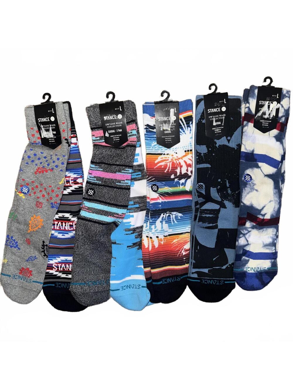 Stance Socks Bundle Lot of 7 New With Tags Crew Socks Assorted Graphic Designs